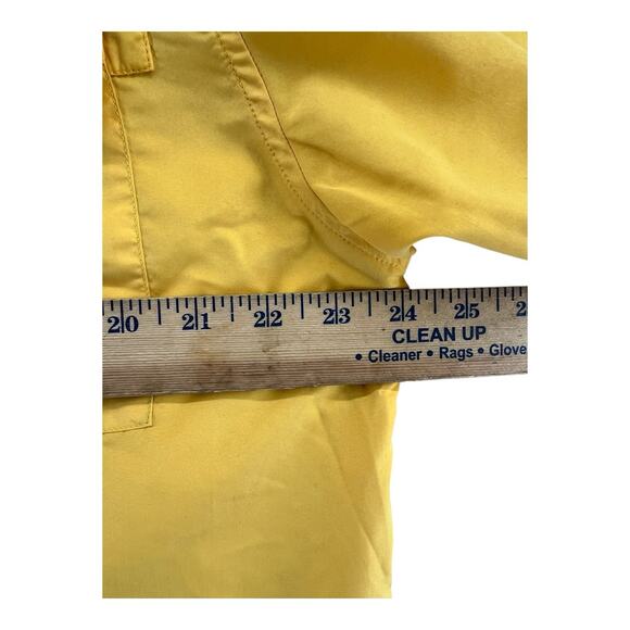 Vintage No Fear Yellow Zip Front Shirt Mens L Skatewear 90s Utility Top - Picture 3 of 7